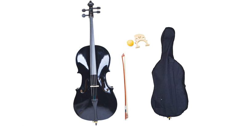 Bow Rosin Wood Color Beautiful Varnish Finishing Natural Blue Case Yizhen-G 4/4 Acoustic Cello 