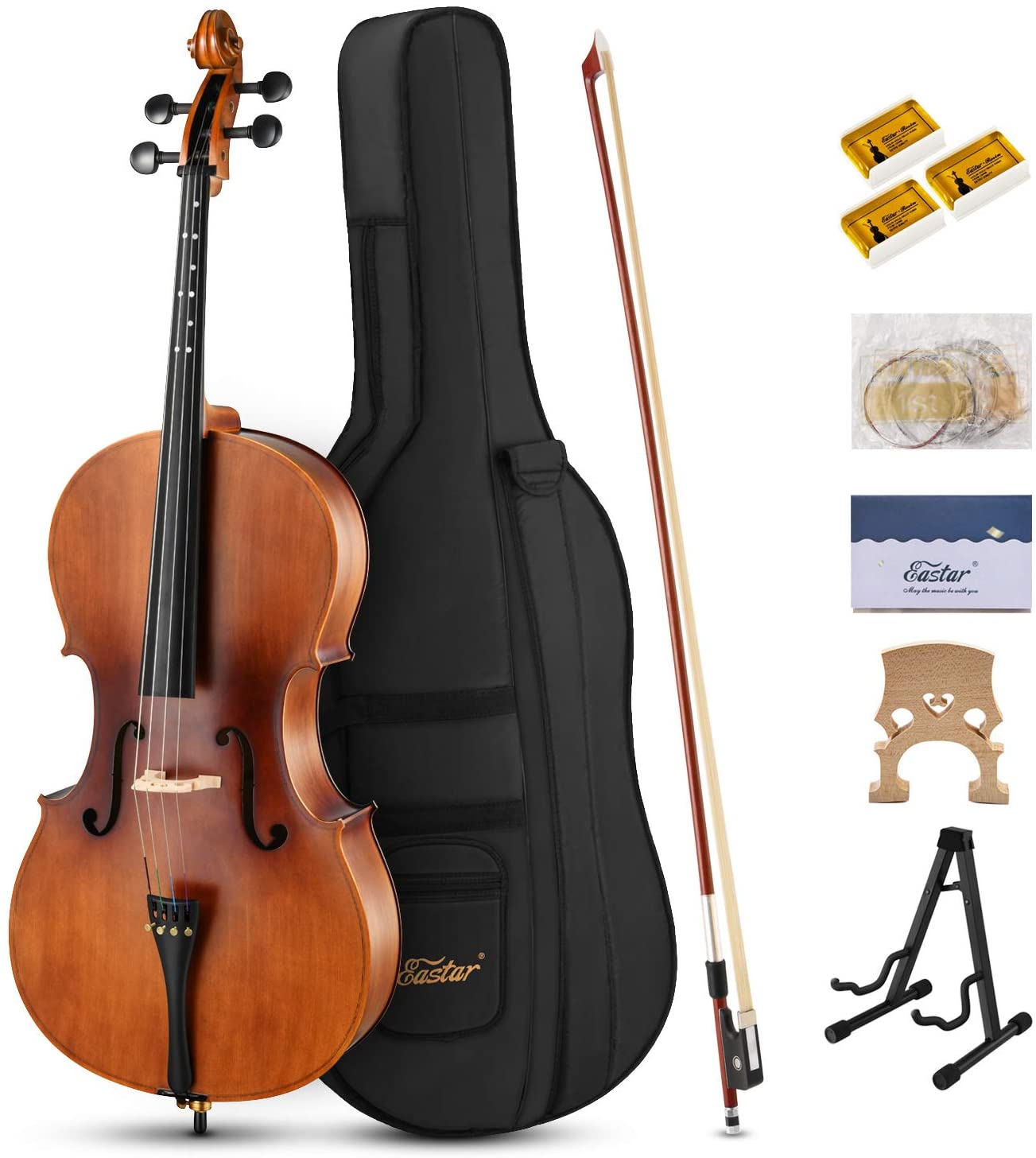 Eastern Acoustic Cello 4/4 for Beginners Adult