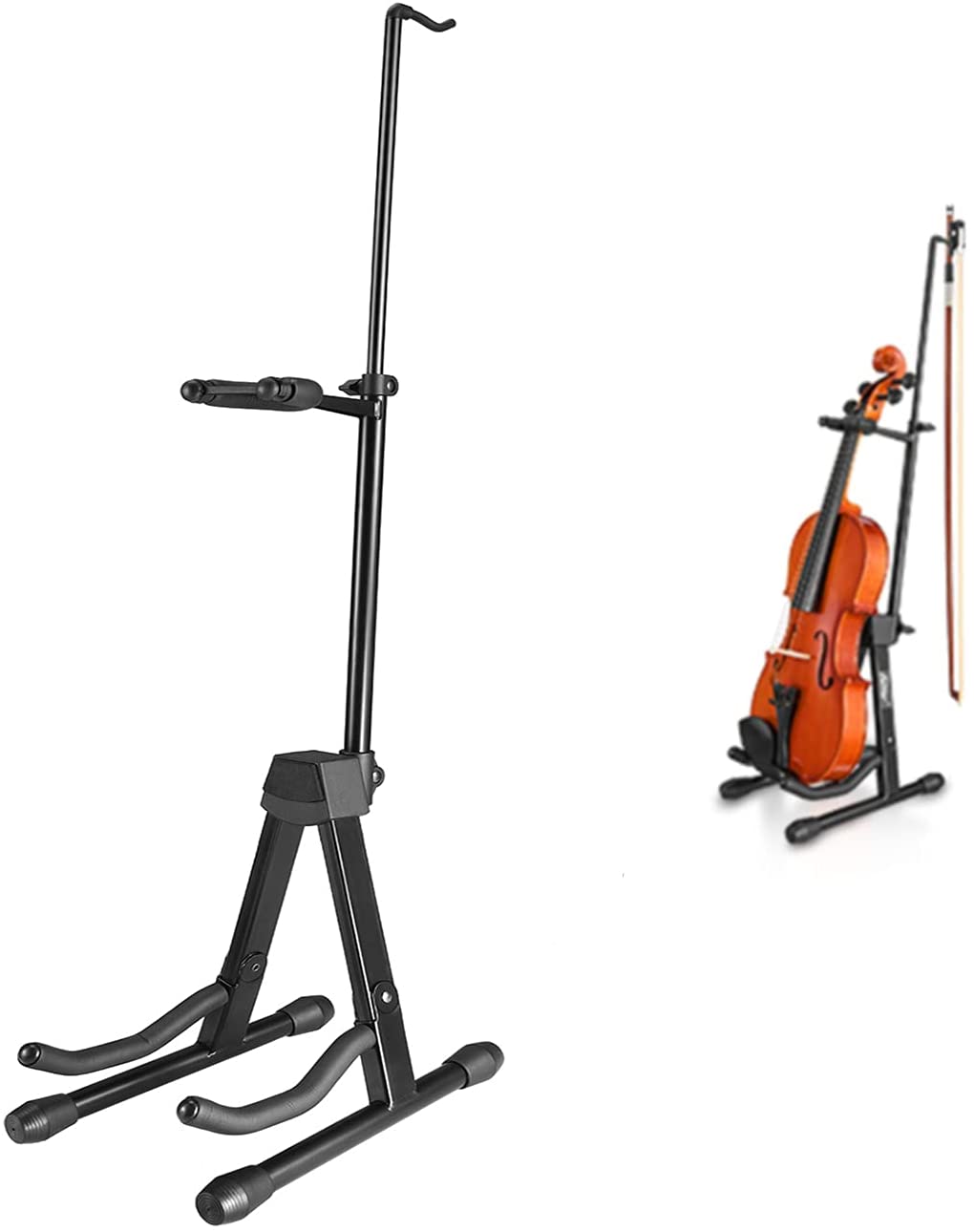 Eastar EST-006 Violin Stand with Retractable Bow Holder